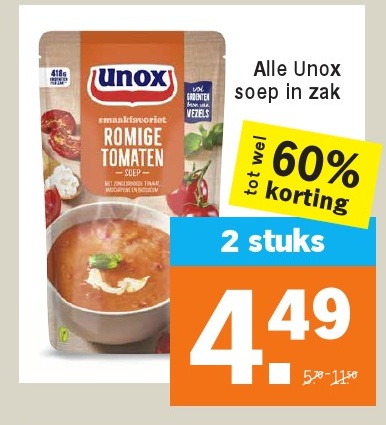Unox Romige Tomaten Soep