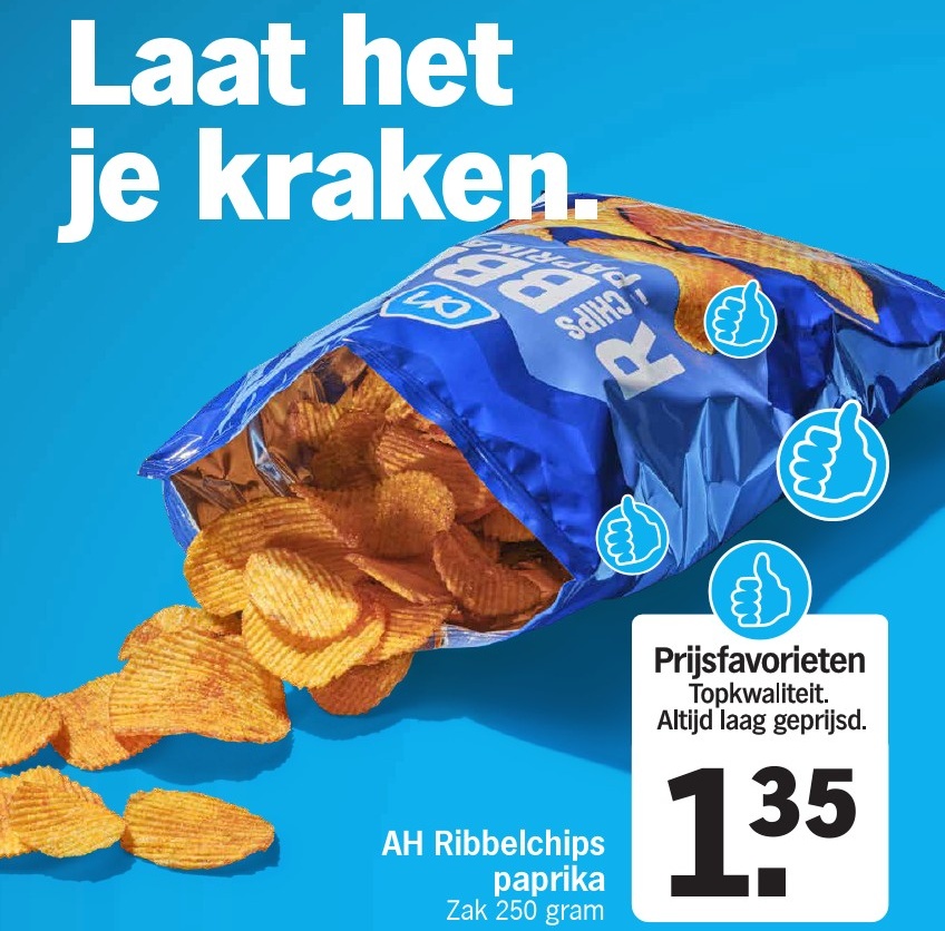 AH Ribbelchips paprika