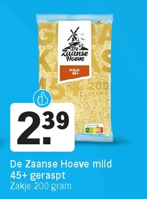 De Zaanse Hoeve mild 45+ geraspt