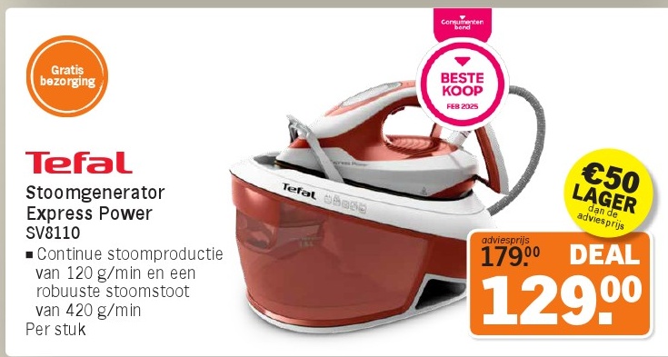 Tefal Stoomgenerator Express Power sv8110