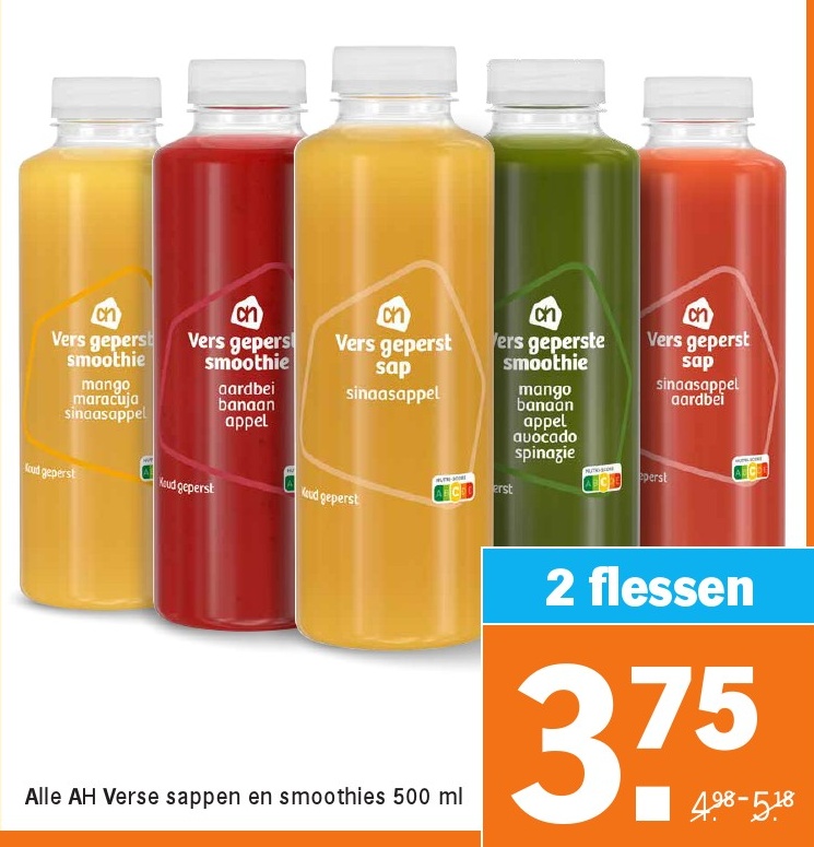 AH Verse sappen en smoothies