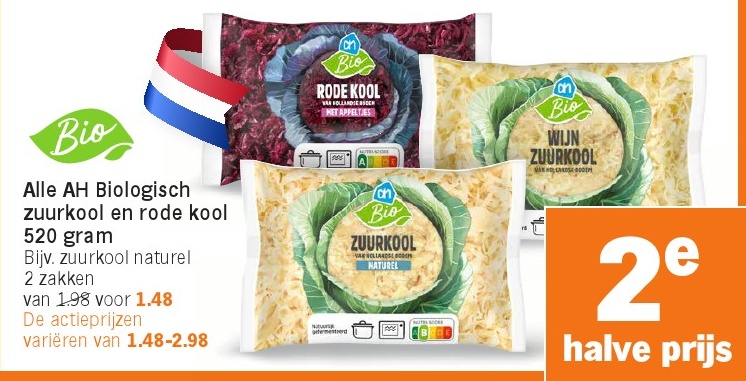 AH Biologisch zuurkool en rode kool