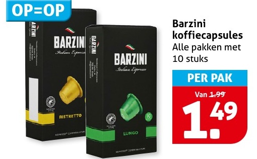 Barzini koffiecapsules