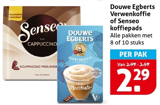 Douwe Egberts Verwenskoffie of Senseo koffiepads
