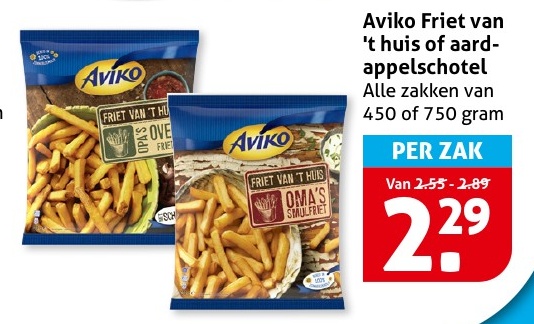 Aviko Friet van 't huis of aardappelschotel