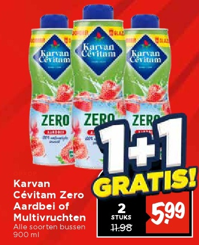 Karvan Cévitam Zero Aardbei of Multivruchten