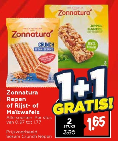 Zonnatura Repens of Rijst- of Maïswafels