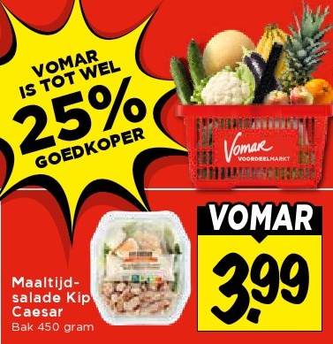 Maaltijdsalade Kip Caesar