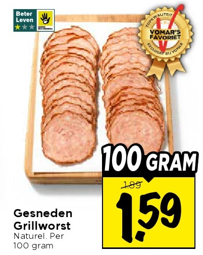 Gesneden Grillworst