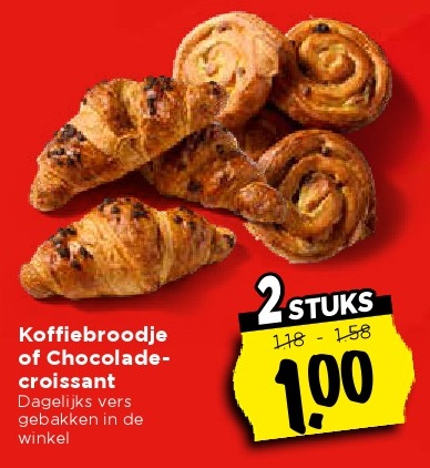 Koffiebroodje of Chocolade-croissant