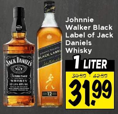 Johnnie Walker Black Label of Jack Daniels Whisky