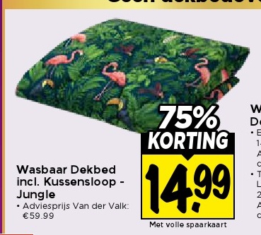 Wasbaar Dekbed incl. Kussensloop - Jungle