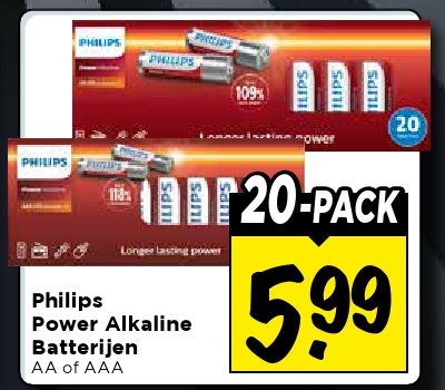 Philips Power Alkaline Batterijen