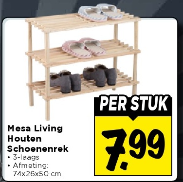 Mesa Living Houten Schoenenrek