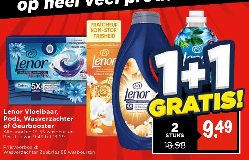 Lenor Vloeibaar, Pods, Wasverzachter of Geurboster