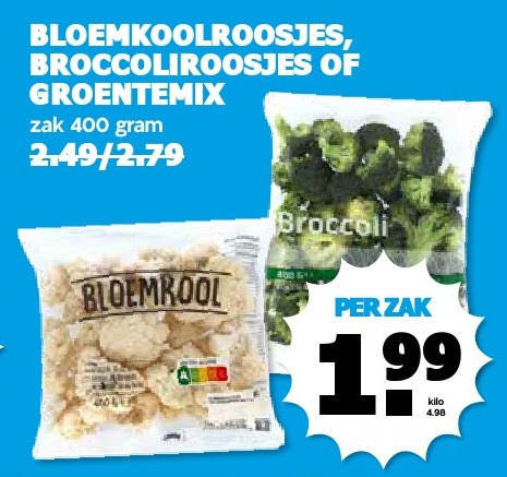 BLOEMKOOLROOSJES, BROCCOLIROOSJES OF GROENTEMIX