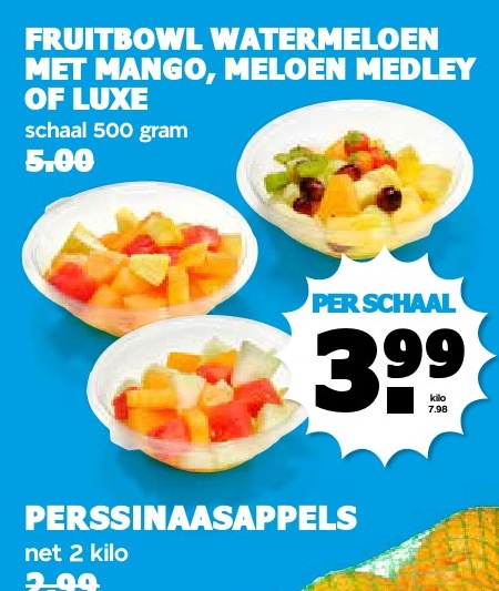 FRUITBOWL WATERMELOEN MET MANGO, MELOEN MEDLEY OF LUXE
