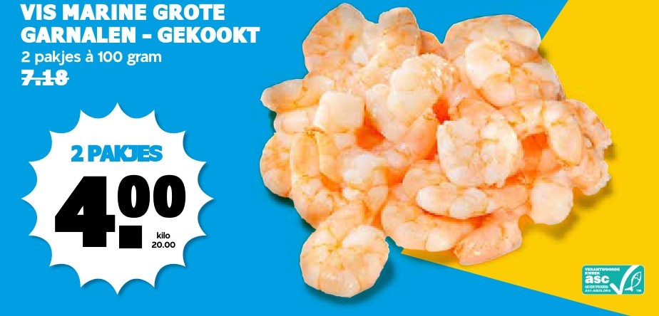 VIS MARINE GROTE GARNALEN - GEKOOKT