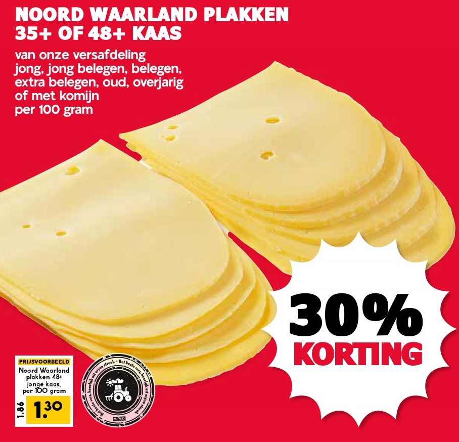NOORD WAARLAND PLAKKEN 35+ OF 48+ KAAS