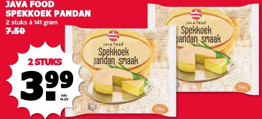 JAVA FOOD SPEKKOEK PANDAN