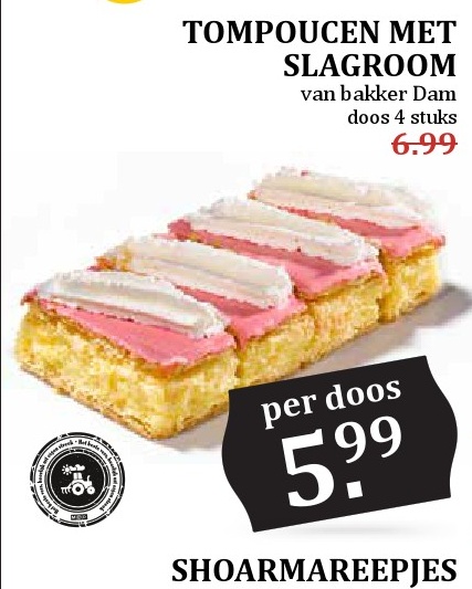 Tompoucen met slagroom