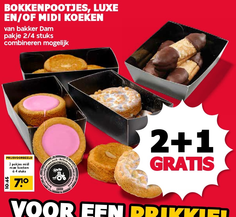 Bokkenpootjes, Luxe en/of Midi Koeken
