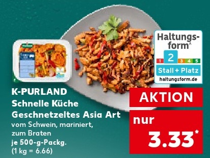 K-PURLAND Schnelle Küche Geschnetzeltes Asia Art
