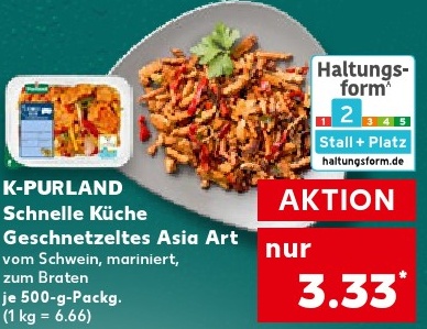 K-PURLAND Schnelle Küche Geschnetzeltes Asia Art