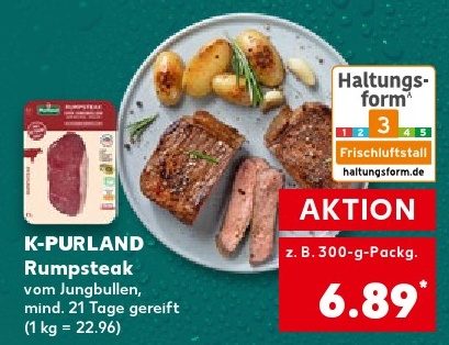 K-PURLAND Rumpsteak vom Jungbullen, mind. 21 Tage gereift