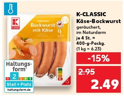 K-CLASSIC Käse-Bockwurst