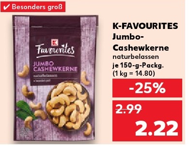 K-FAVOURITES Jumbo-Cashewkerne
