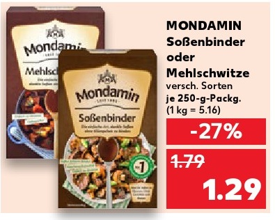MONDAMIN Soßenbinder oder Mehlschwitze