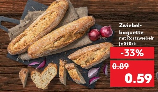 Zwiebelbaguette mit Röstzwiebeln je Stück