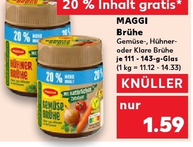 MAGGI Brühe Gemüse-, Hühner- oder Klare Brühe