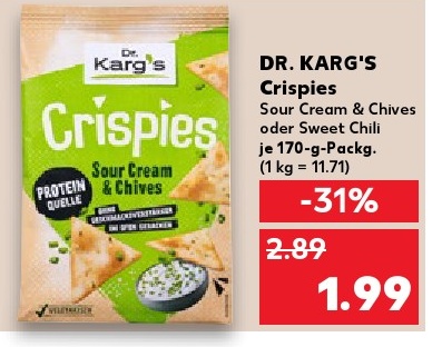 Dr. Karg's Crispies Sour Cream & Chives