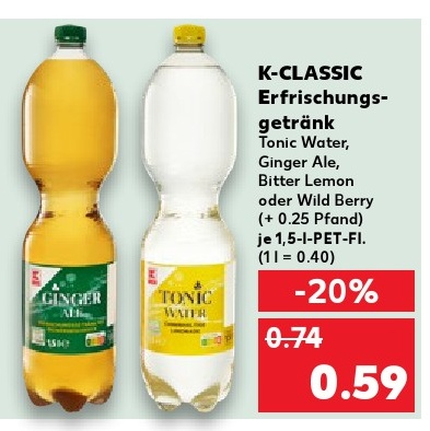 K-CLASSIC Erfrischungsgetränk Tonic Water