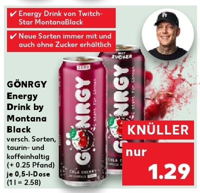 GÖNRGY Energy Drink by Montana Black