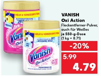 VANISH Oxi Action Fleckentferner-Pulver