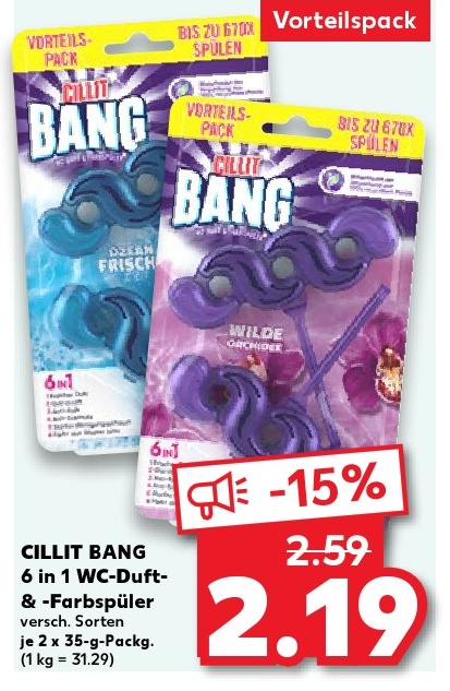 CILLIT BANG 6 in 1 WC-Duft- & -Farbspüler