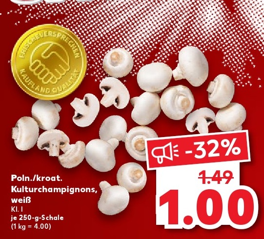 Poln./kroat. Kulturchampignons, weiß