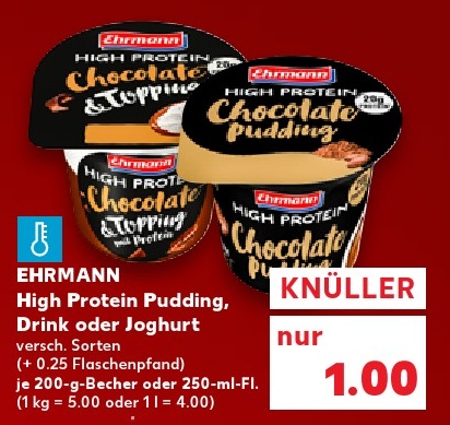 High Protein Pudding, Drink oder Joghurt