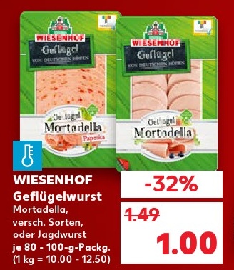 WIESENHOF Geflügelwurst Mortadella