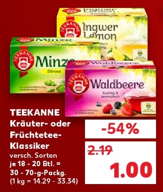 TEEKANNE Kräuter- oder Früchtetee- Klassiker