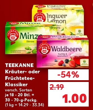 TEEKANNE Kräuter- oder Früchtetee-Klassiker