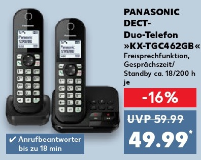 PANASONIC DECT-Duo-Telefon »KX-TGC462GB«