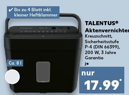 TALENTUS® Aktenvernichter