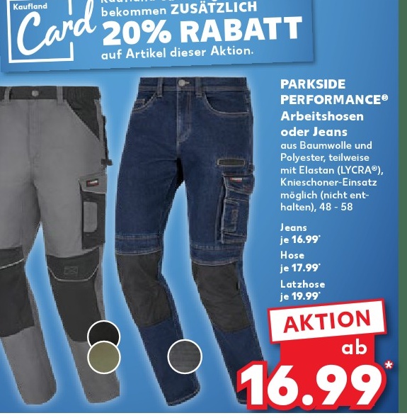 PARKSIDE PERFORMANCE® Arbeits-hosen oder Jeans