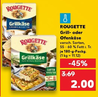 Rougette Grill- oder Ofenkäse