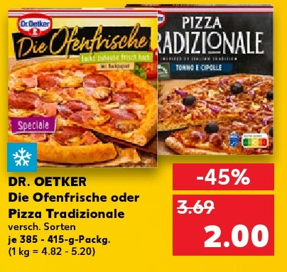 Die Ofenfrische oder Pizza Tradizionale