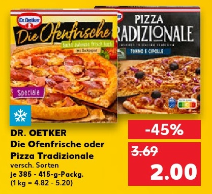 Die Ofenfrische oder Pizza Tradizionale